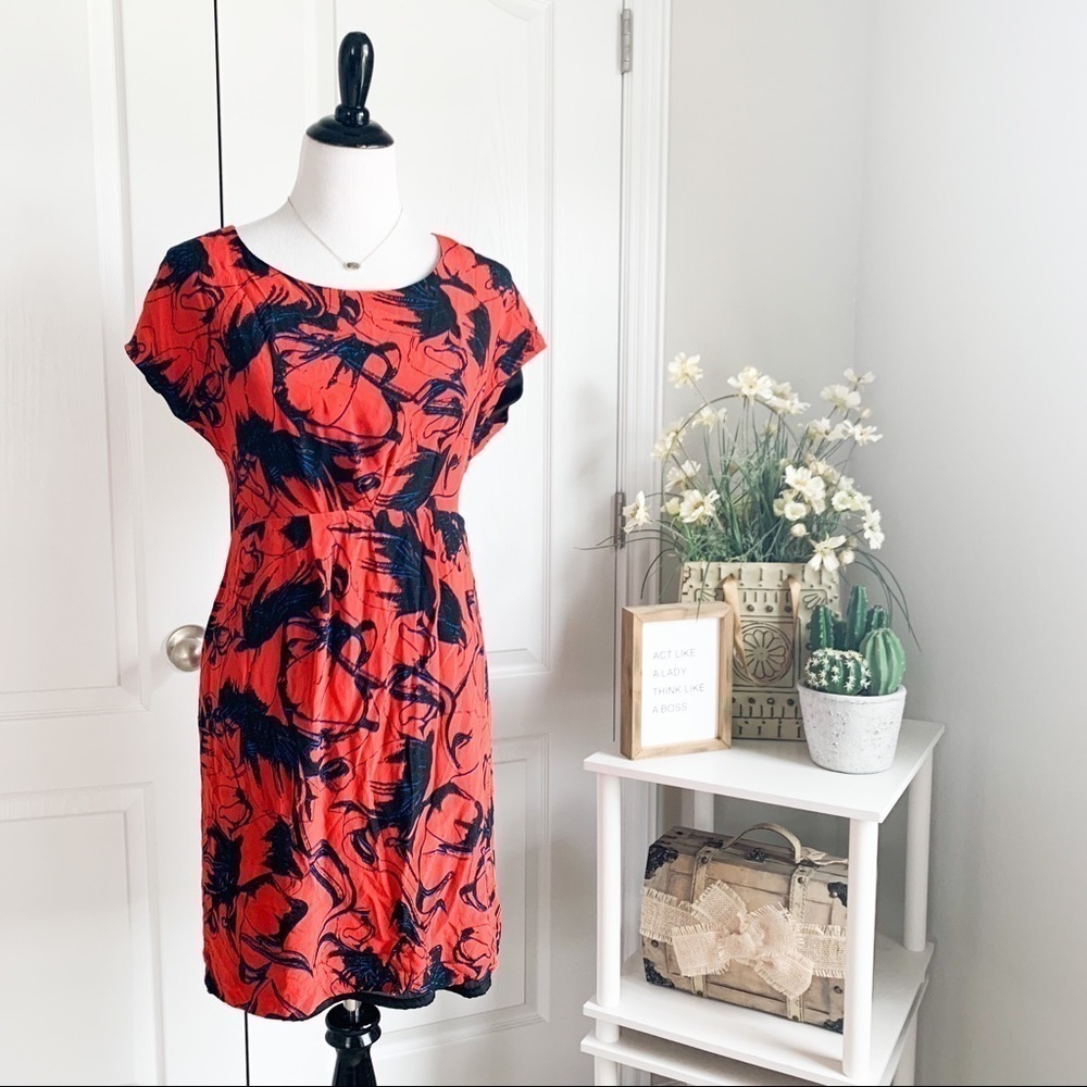 100% Silk! Twinkle by Wenlan Printed Sheath Dress